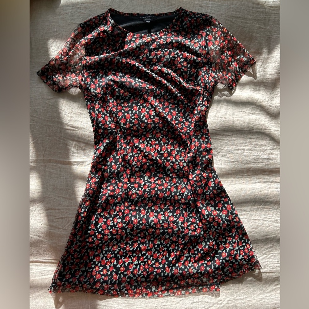 ASOS Floral Short Sleeve Sun Dress